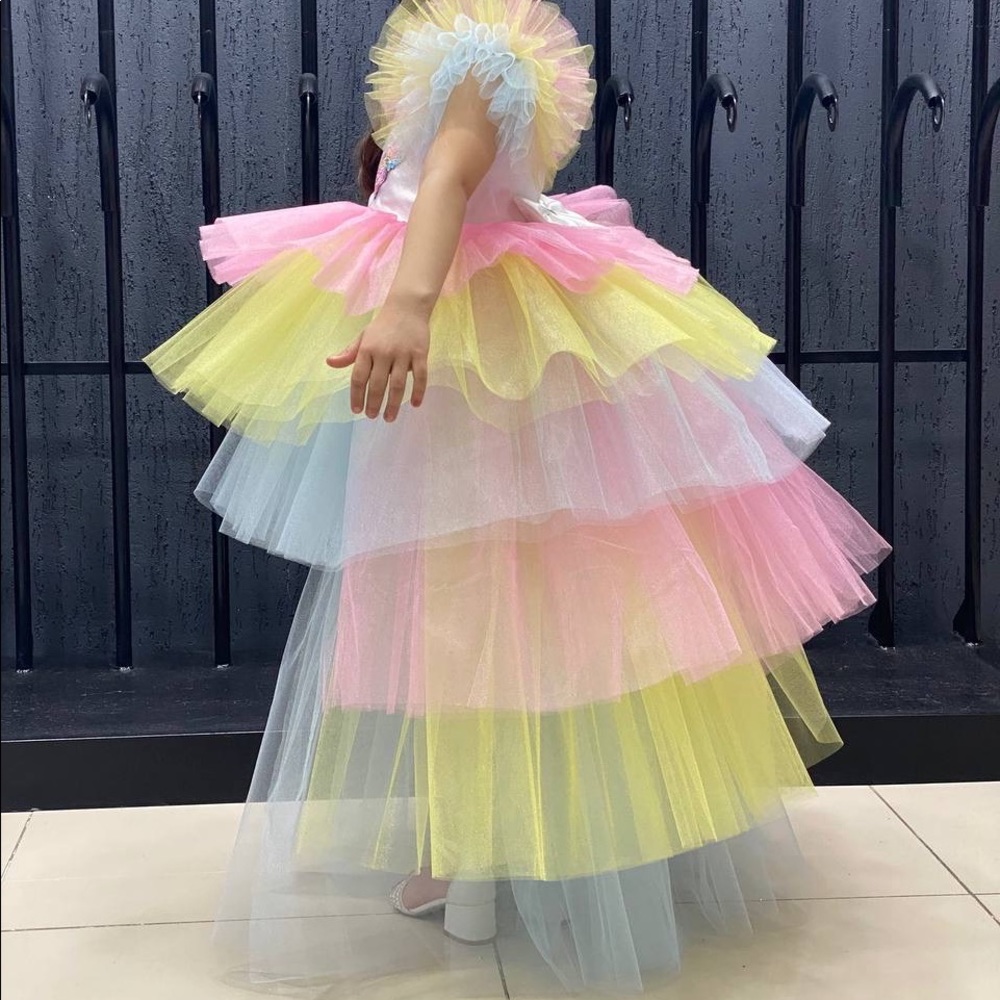 Unicorn Birthday Outfit, Unicorn headband, Unicorn rainbow tutu set, HANDMADE